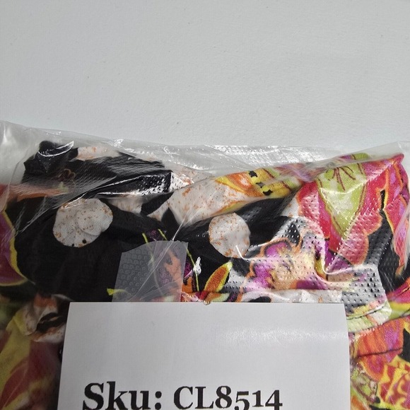 Liv by Habitat Shirt Small Colorful Floral Paisley Asymmetrical Crinkle Artsy - Picture 12 of 12